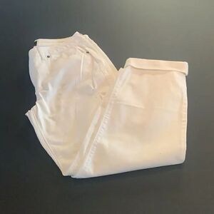 White Distressed Boyfriend Ankle Jeans